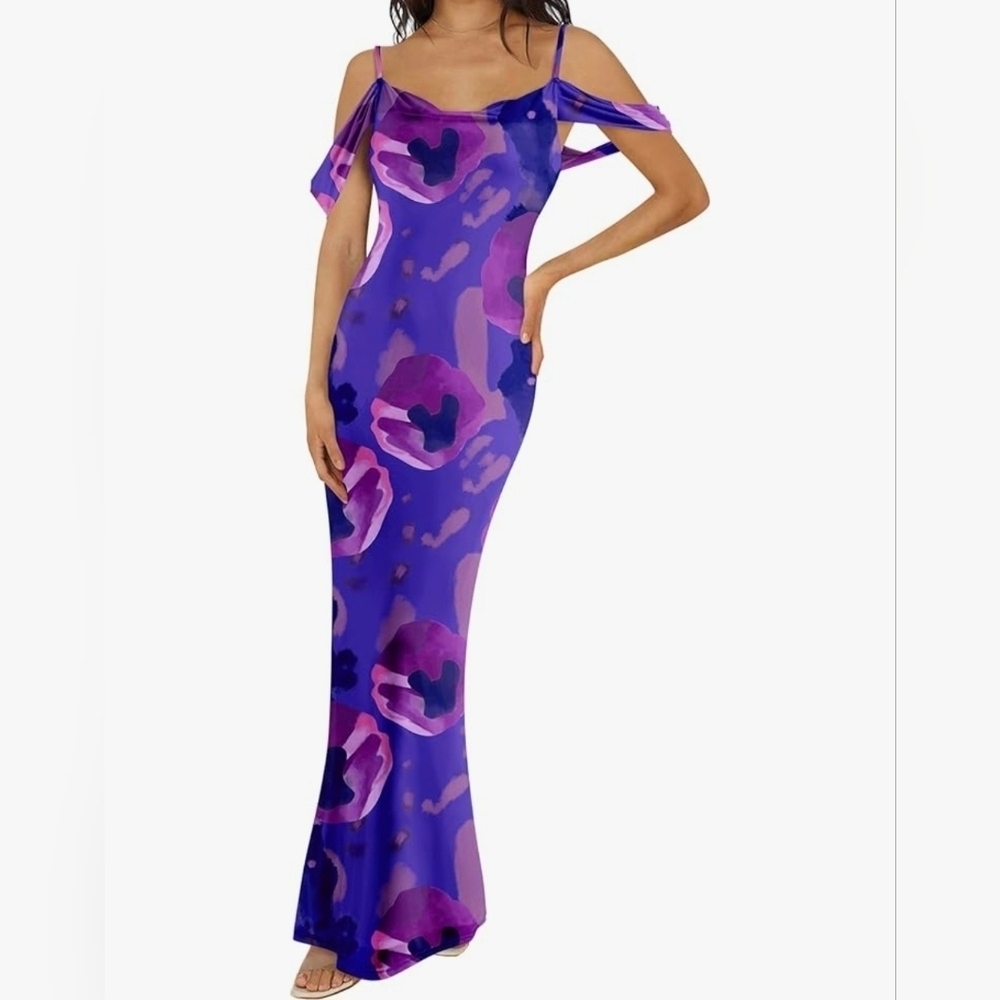 MASCOMODA Spaghetti Strap Long Maxi Dress #734